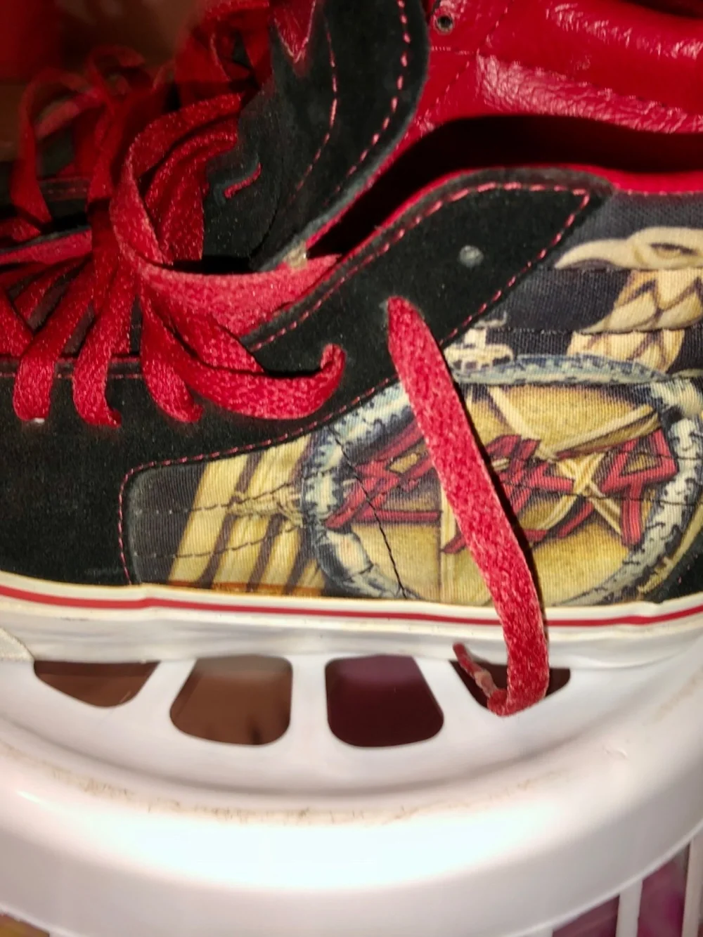 sLaYeR vans hi-tops METAL mens7 womens5.5 skate - Picture 11 of 16